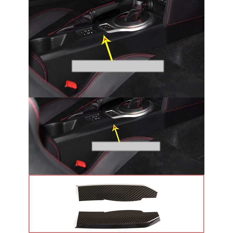 For Subaru BRZ Toyota 86 2012-2020 Center Console Side Strip Gear Shift Panel Decor Cover Trim Frame Car Accessories