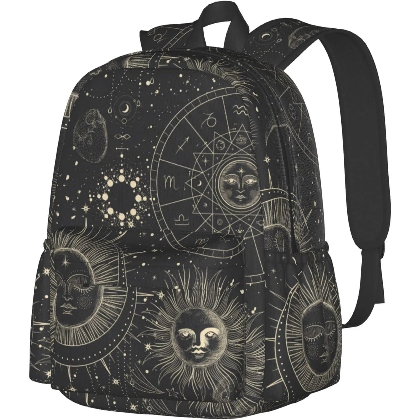 

Sun Moon Backpack Book Bags Lightweight Casual Laptop Backpacks Travel Daypack for Man Woman