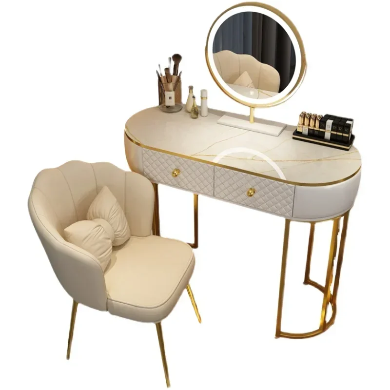 

White Women Makeup Vanity Table Drawer Mirror Dresser Stand Makeup Table Storage Cabinet Coiffeuse Miroir Home Furniture