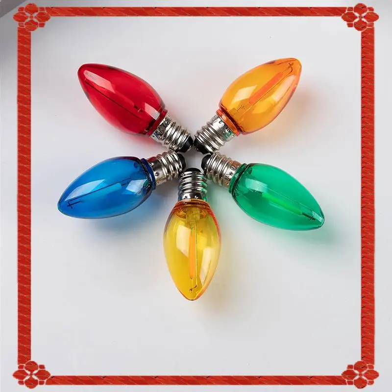 Consegna in 24 ore Mini lampadina a LED multicolore 25 pezzi Decorazioni per feste in plastica infrangibile per candele da giardino sul tetto delle vacanze