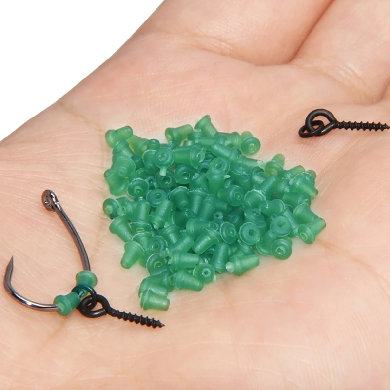 150Pcs Hook Stops Beads Carp Fishing Rig Shank Beads Stopper Carp Fishing Chod Ronnie Rig- UP Plastic Hook Beads