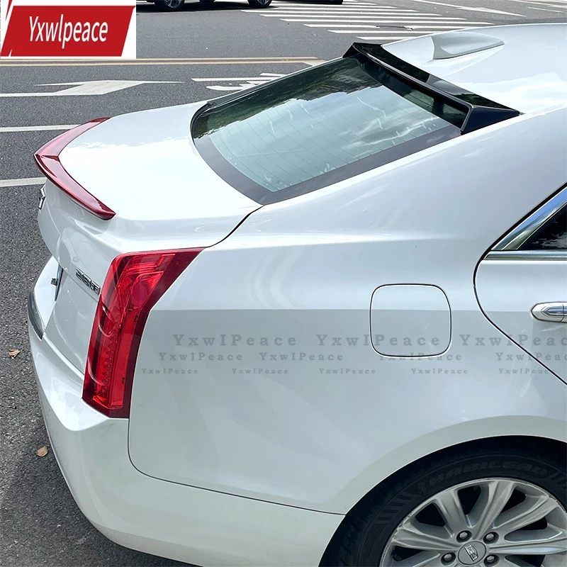 

For Cadillac ATS Sedan 4 Door 2015 2016 2017 2018 2019 ABS Plastic Rear Window Roof Spoiler Wing Car Styling