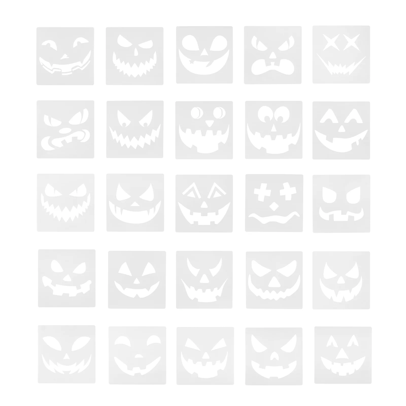 

25 Pcs Pumpkin Spray Stencil Halloween Painting Template Painted Kids DIY Plastic Drawing Child