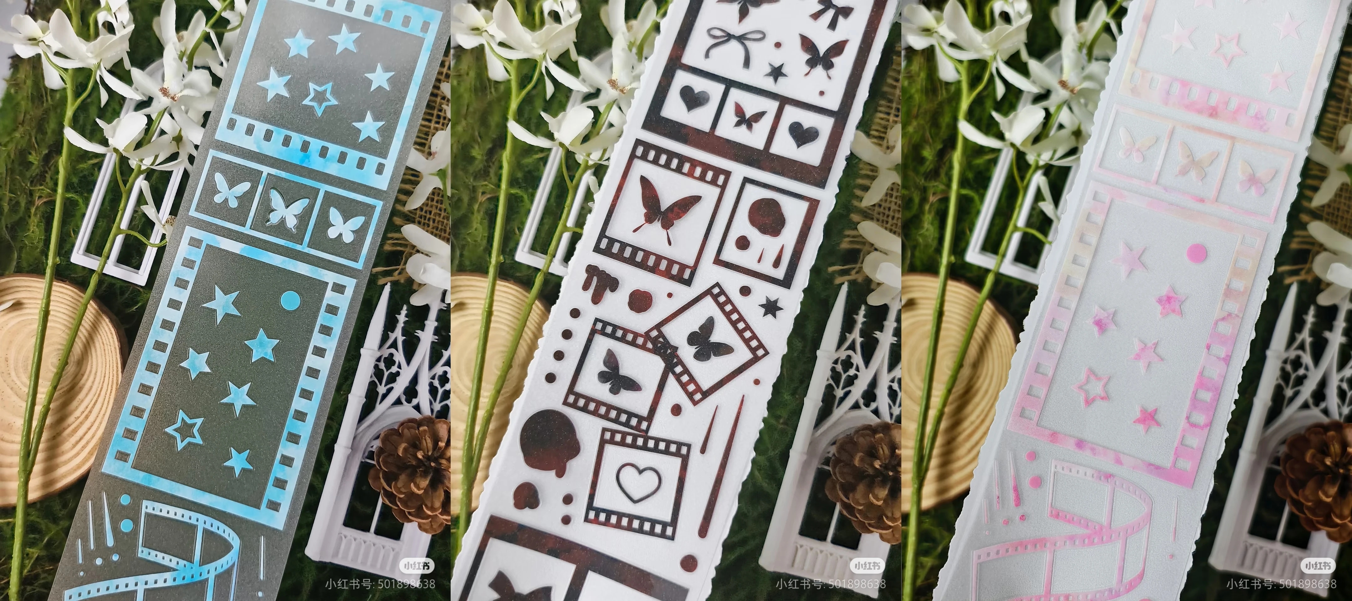 

Blood Frame Washi Pet Tape Задняя карта мобильного телефона