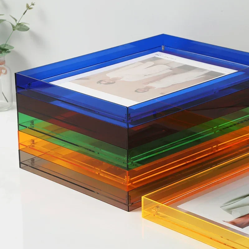 Transparent Acrylic Photo Frame DIY Poster Painting Hall Bedroom Wall Decoration Ins Style Table Picture Frame