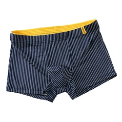 Men's Boxer Shorts Daily Underwear Breathable Elastic Fabric Comfortable Male Panties Stripe Pattern Suitable for All Seasons