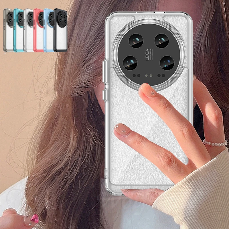 For Xiaomi 14 Ultra Case Cover Xiaomi Mi 14 Ultra Capas Shockproof Armor Phone Back Clear Transparent Fundas Xiaomi Mi 14 Ultra