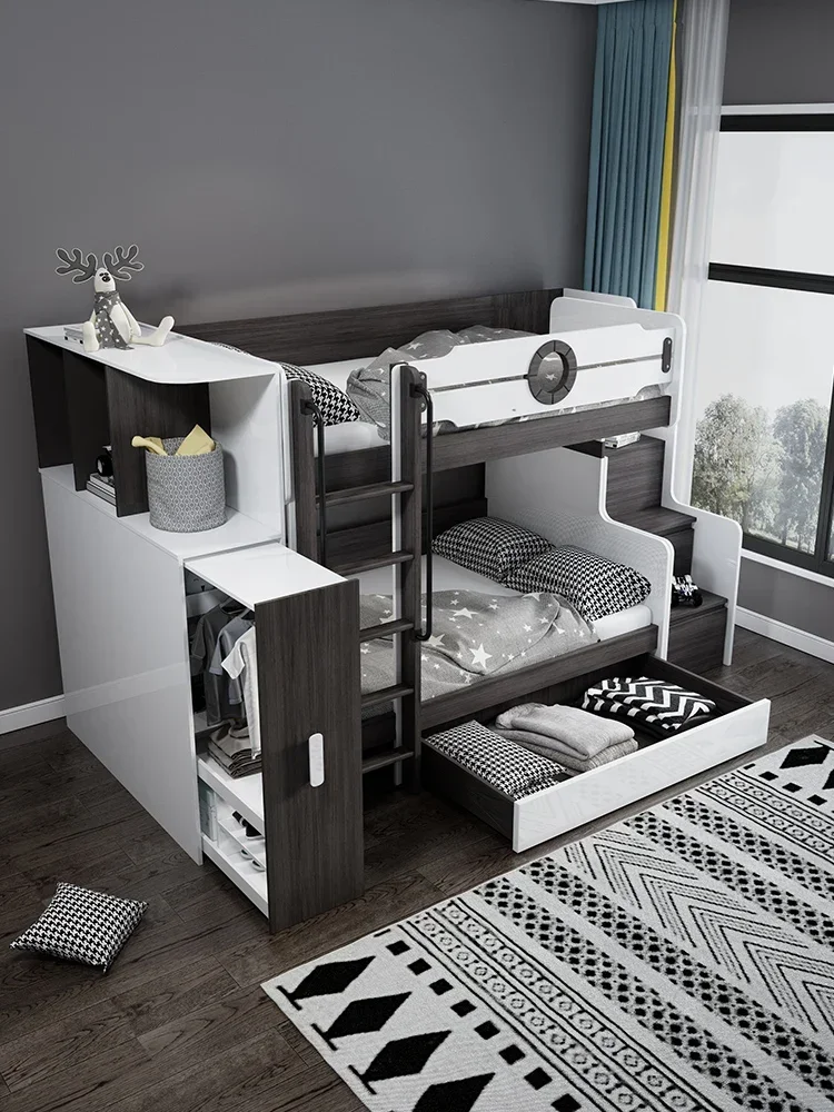

Same width double decker bed, adult multifunctional children's bed, children's princess bed, upper and lower bunks