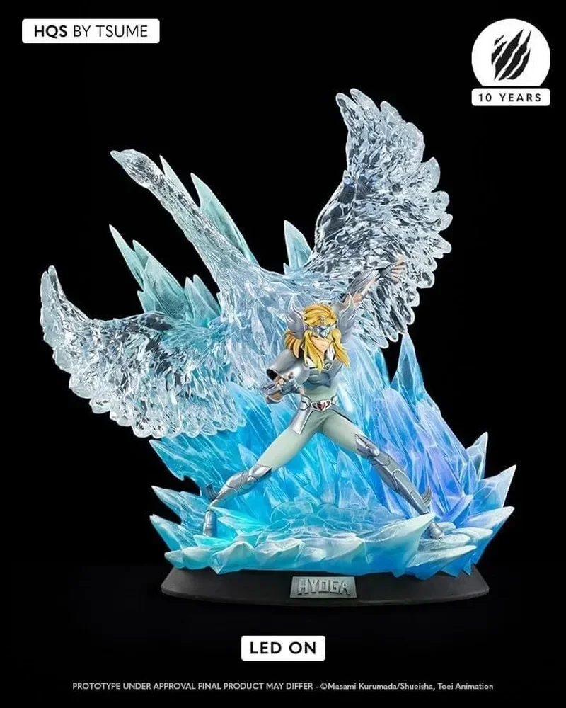 Limited Edition Tsume Hyoga White Bird Saint Seiya 1/6 Genuine Anime Peripheral Model With Led Collectible Garage  Statue