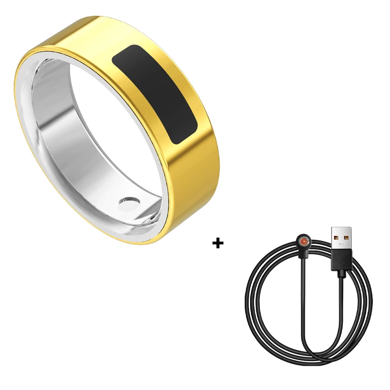 Vibrating Smart Ring for Men Vibration Notifications Health  Monitoring,Calls Messages, Slient Alarm Clock Rings for Android iOS