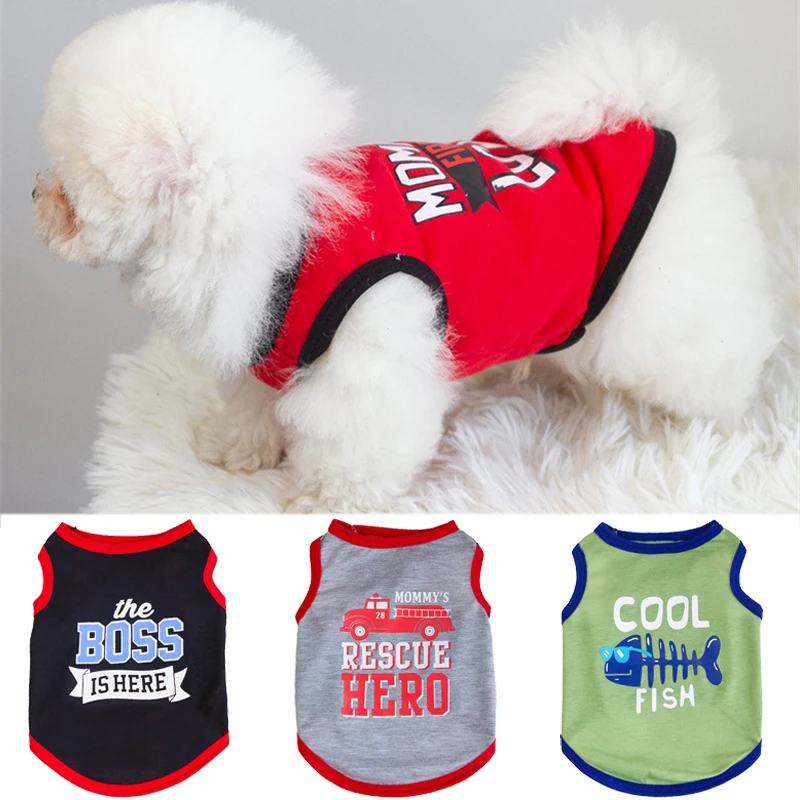 Precioso chaleco de algodón para mascotas para perros pequeños, ropa de verano para cachorros, perros y gatos, camisas para Chihuahua, caniche de Pomerania, ropa para mascotas