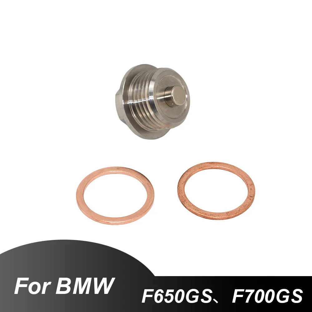 Tappo di Scarico Olio Magnetico in Acciaio Inox, Vite e Dado per Coppa dell'Olio per BMW F650GS F700GS F800GS 650DS