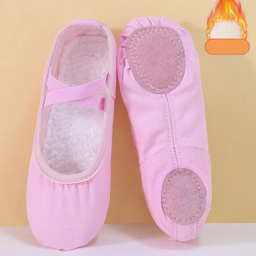 

Женская танцевальная обувь, осенне-зимняя танцевальная обувь из плотного бархата, теплая балетная танцевальная обувь, удобная парусиновая танцевальная обувь на мягкой подошве