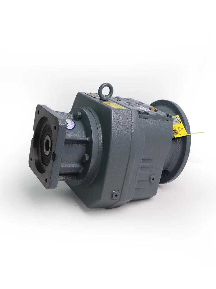 Vertical hard tooth surface type helical gear reducer with servo interface.