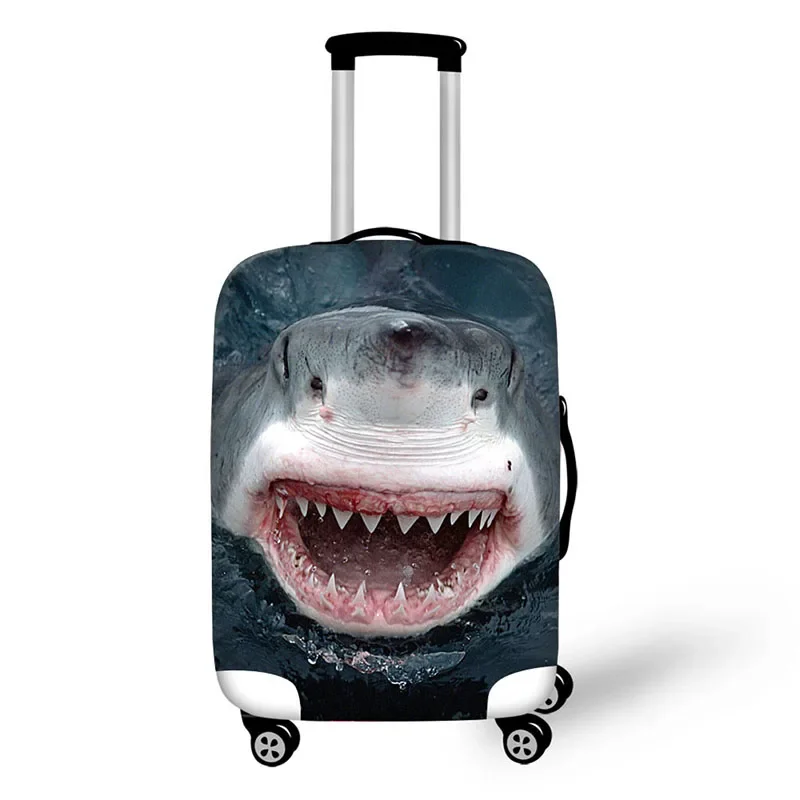 Sea Animal Shark Print Travel Accessories Suitcase Protective Covers 18-32 Inch Elastic Luggage Dust Cover Case Stretchable