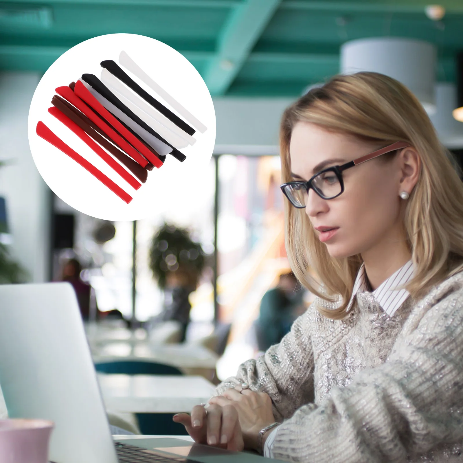 

Silicone Glasses Ear Grips Anti-Slip Retainers Replacement Temple Tips Holders For Sunglasses Reading Glasses Eyeglass