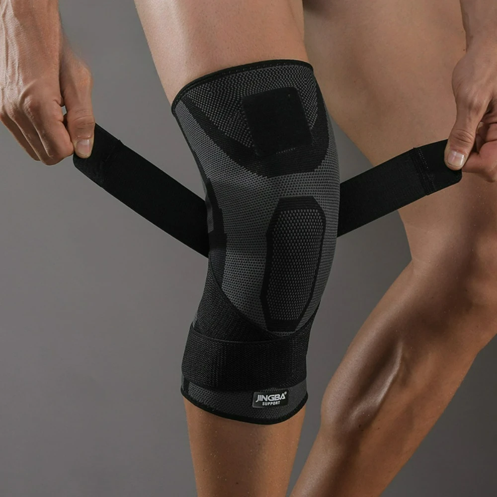 Adult-sized Compression Knee Braces Protective Knee Pads for Cycling Running Hiking Basketball Outdoor Sports Joint Support