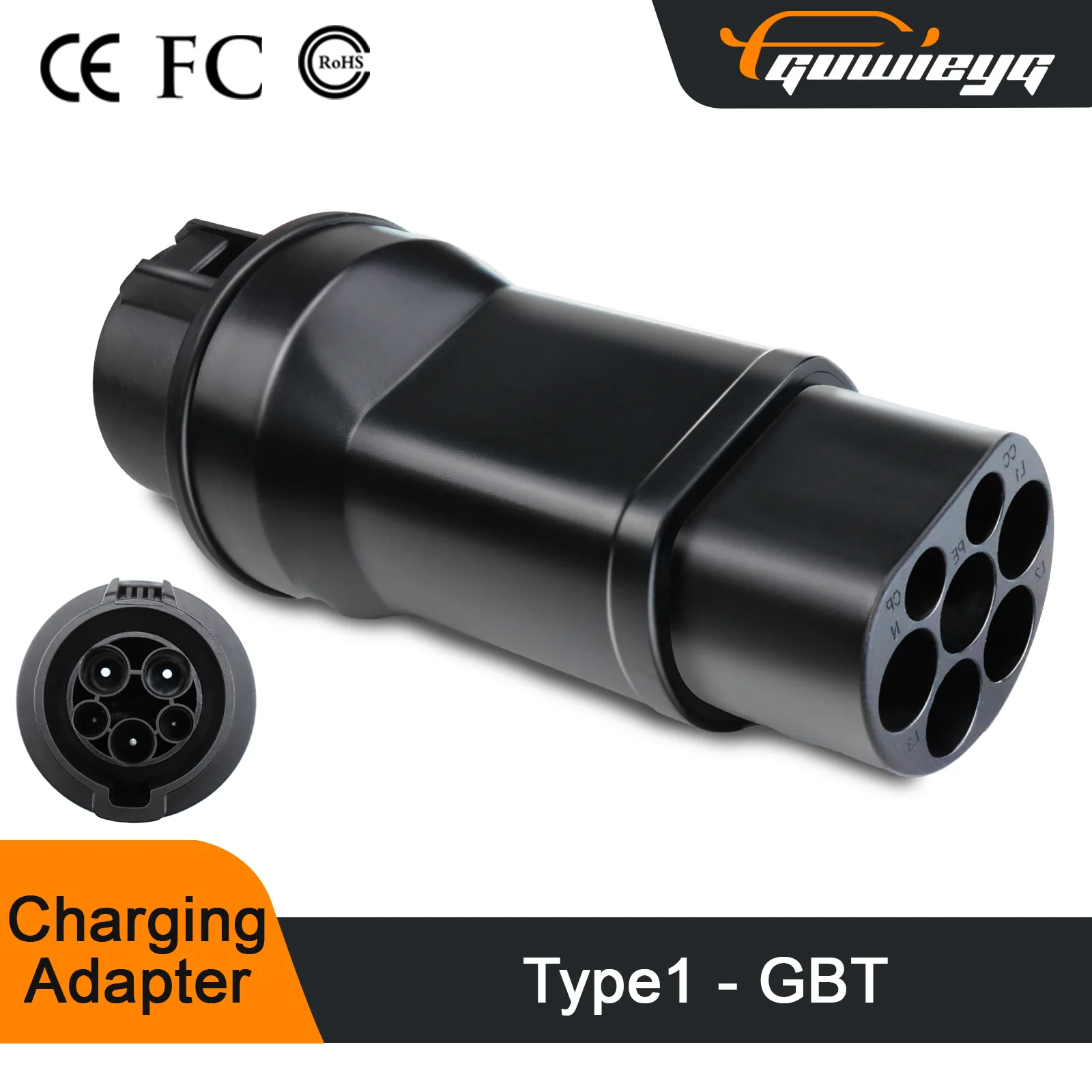 GUWIEYG EV Charger Adapter Type1 to GBT Adapter SAEJ1772 to GBT Charger Adapter Fit For GBT EV From J1772 Charger 32A 1Phase