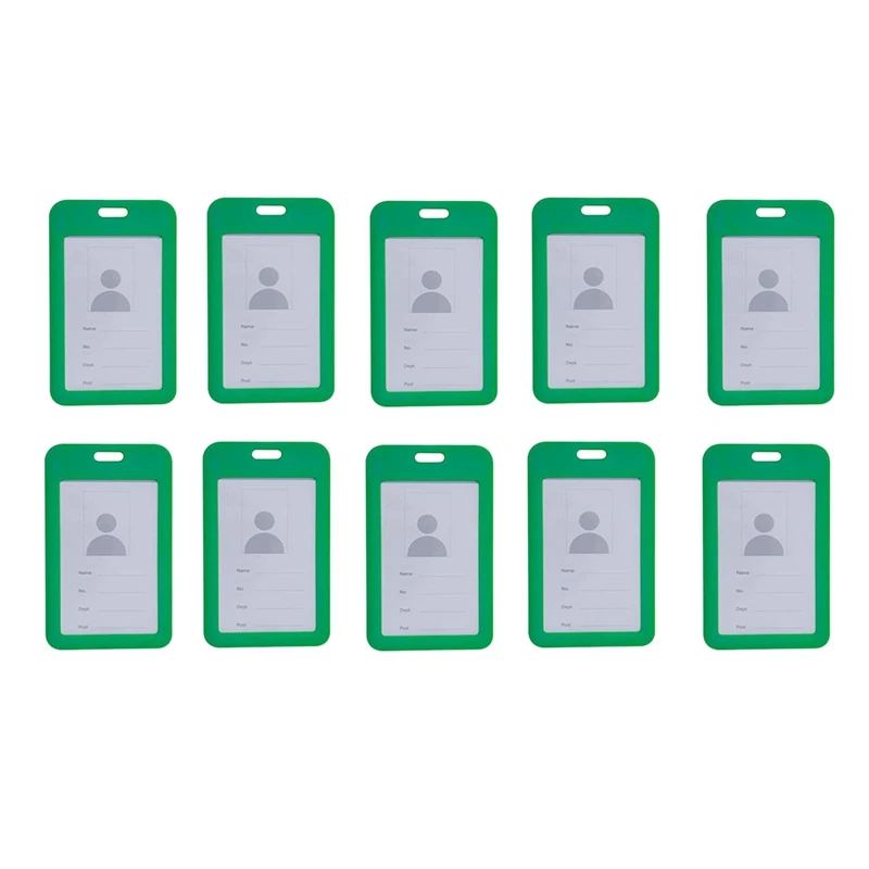 10Pc ID Holder With Neck Lanyard Strap ID Badge Holder Clear Waterproof ID Card Holder With 1 Credit Card Slot