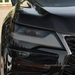 For LEXUS LX 600 500d 2022-2023 Accessories Car Headlight Protective Film Headlamp Restoration Transparent Black TPU Sticker