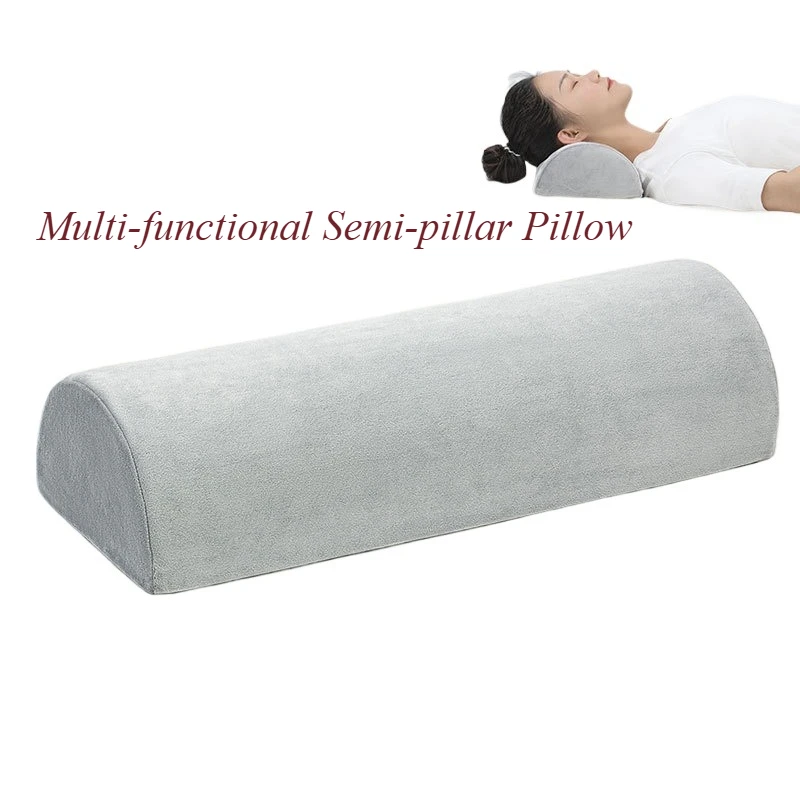 Cervical Roll Pillow Memory Foam Cylinder Bolster Pillow for Tension Muscle Relief , Pillow for Head, Neck, Back, Legs