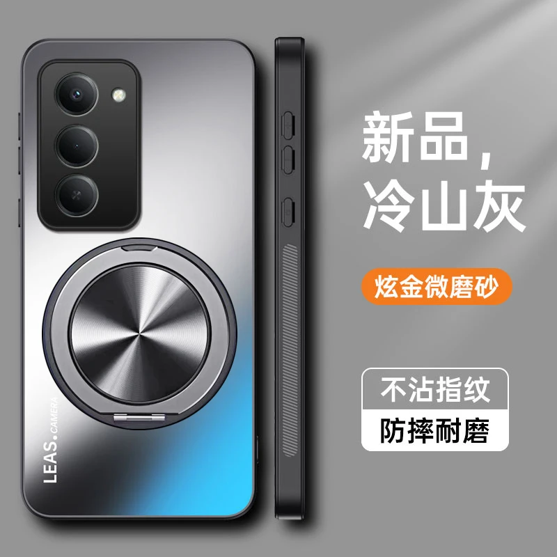 Etui z magnetycznym pierścieniem i podstawką do Redmi 15 5G AG, matowe etui z bumperem, odporne na wstrząsy, z ochroną aparatu do Xiaomi Redmi 15 — zdjęcie produktu 4