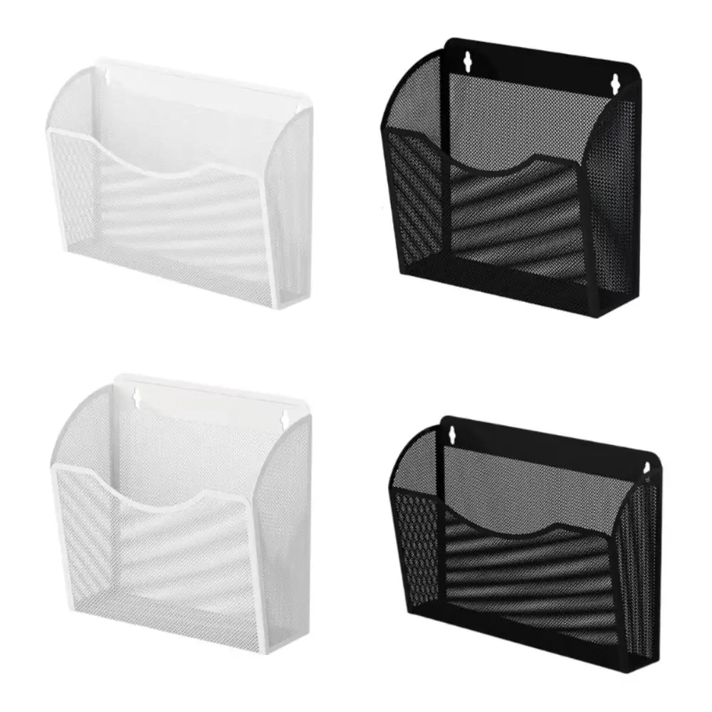 

Magnetic Refrigerator Side Storage Basket Hanging Wall Mounted Magazine Holder Rack Space Saving Mesh File Organizer Basket