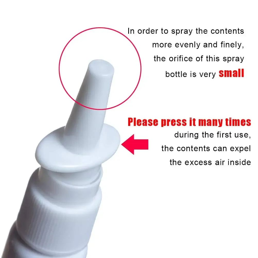 1pcs 5ml-100ml  Empty Refillable Amber Glass Nasal Sprayers Vial Bottle Jar Pump Clean Spray Storage Container