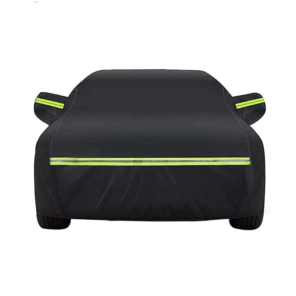 

Black heat absorbing car cover, waterproof sunscreen, UV protective clothing, all-weather protective car cover, full package