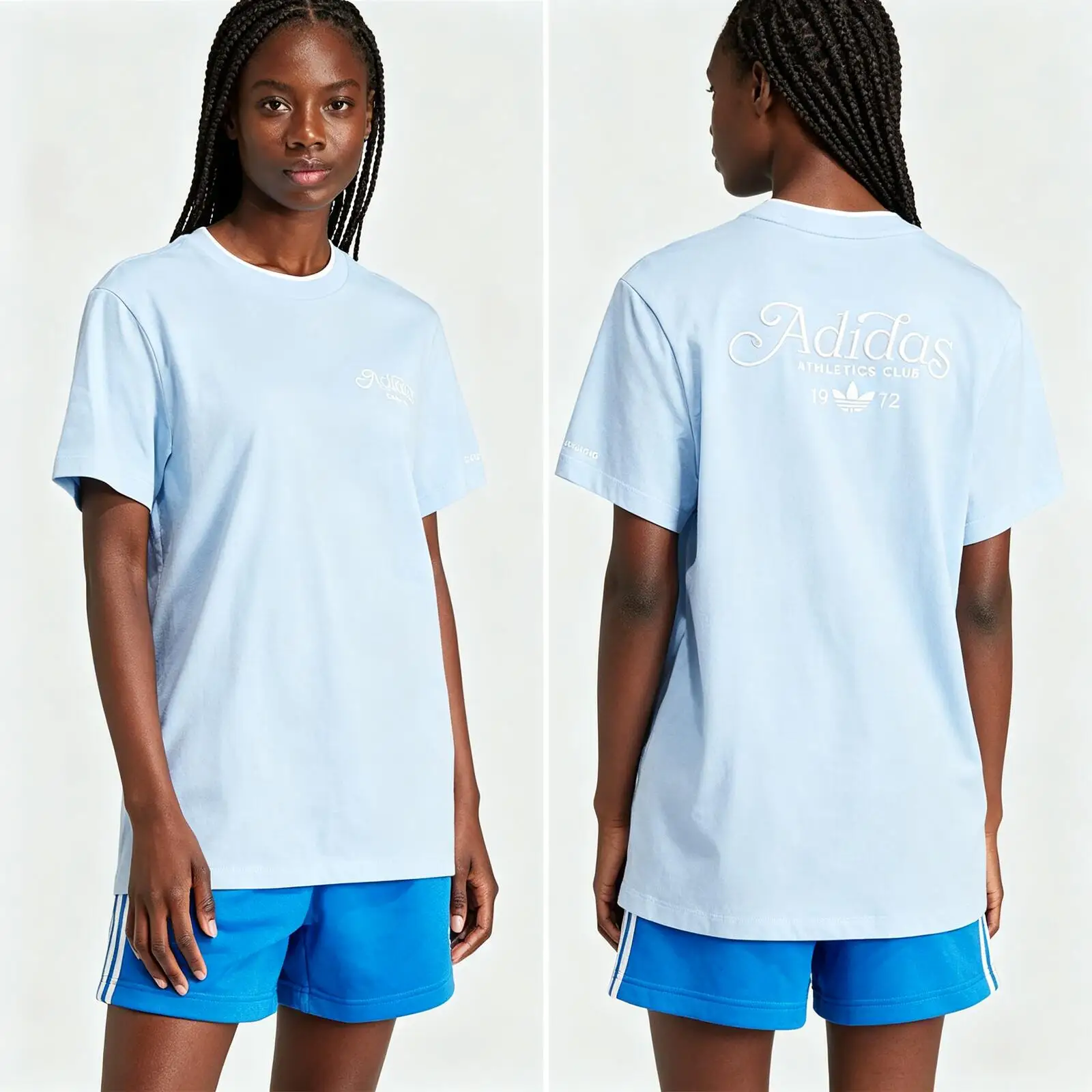 ADIDAS Genuine Originals Women Loose Round Neck Sports T-Shirt IZ0107