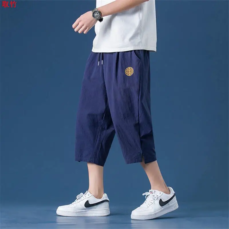 

Мужские льняные брюки Seven-Five, летние тонкие хлопково-льняные повседневные спортивные свободные прямые брюки 7 Five Pants