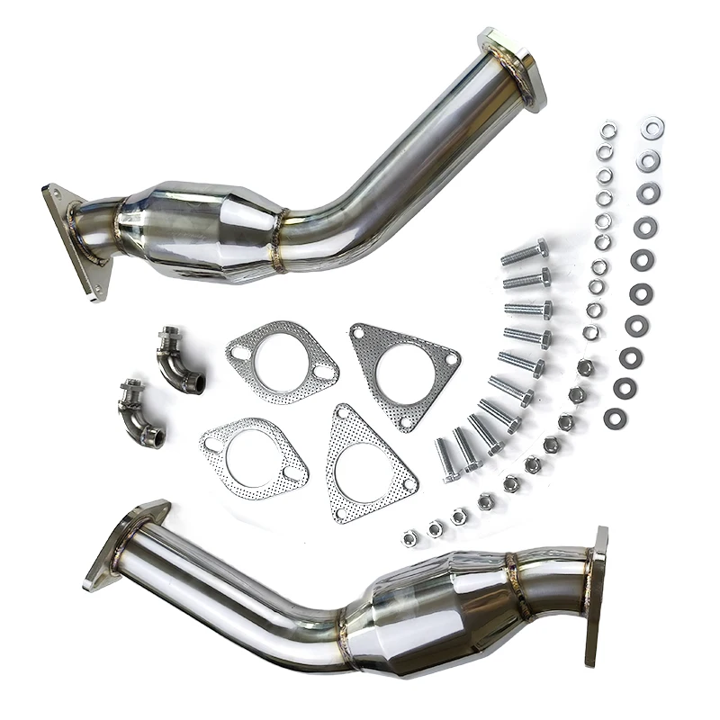 Exhaust Downpipe Test Pipe with resonated Straight For Nissan 370z Infiniti G37