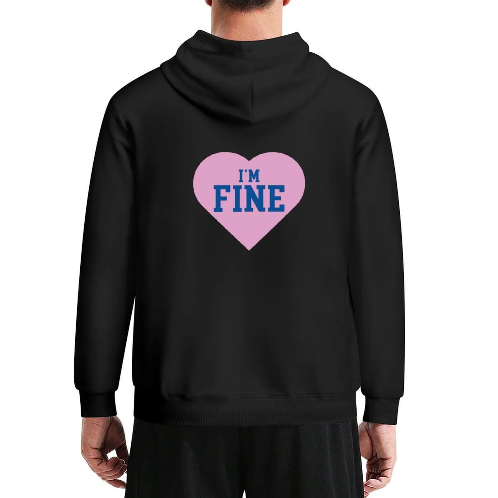 

I'M FINE' heart 00s Halsey design Hoodie men wear anime clothing korean clothes hoodie