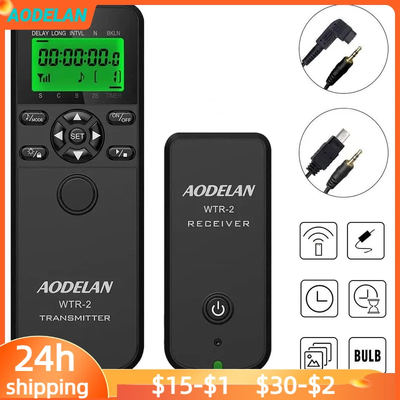 

AODELAN Camera Timer Wireless Shutter Release Remote Control for Sony A7RV A9III A7IV A7 6300 A6000 RX100V HX90V HX99 ZV-1 FX30