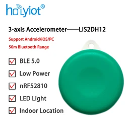 Holyiot nRF52810 Bluetooth Beacon 3 eksen ivmeölçer BLE 5.0 Bluetooth düşük güç tüketimi sensörü kapalı konumlandırma modülü