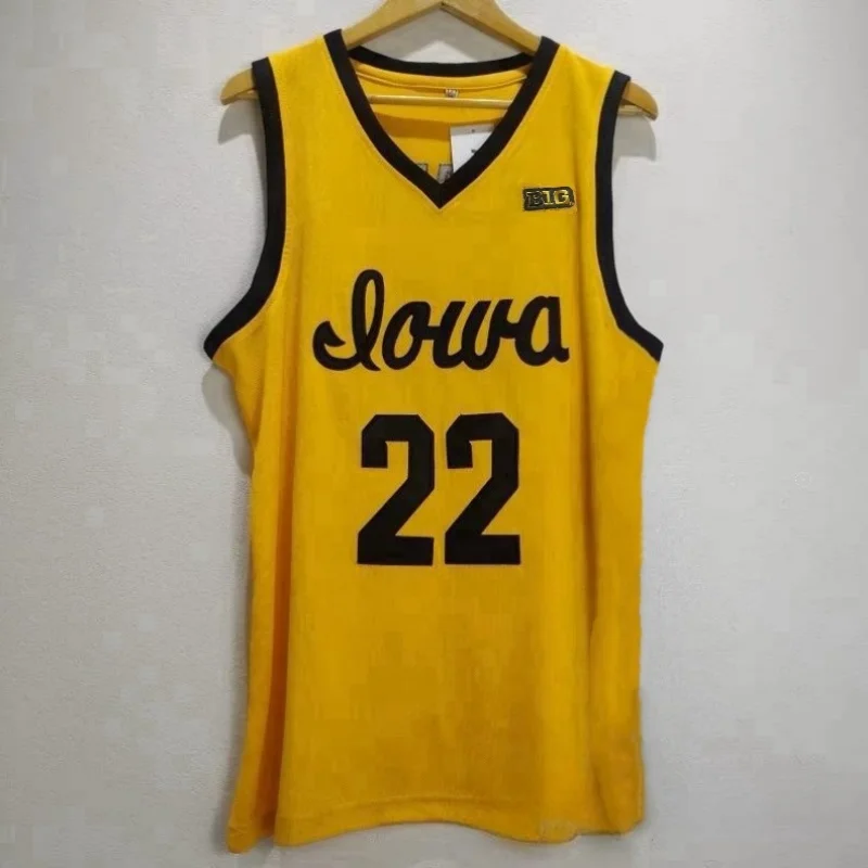 

Basketball Jerseys Men Women Oversize 22 Clark Iowa State University Embroidery Sewing Breathable Sports Hip Hop Sportswear