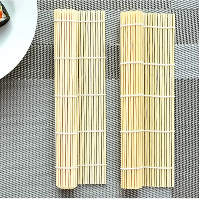 Kitchen Sushi Mat Natural Bamboo Sushi Making Rolling Mats Durable For Beginner