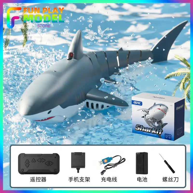 S6 Shark Bionic Remote Control Electric HD Camera with Water Spray And Light Sensing Features for Outdoor Summer Pool Fun