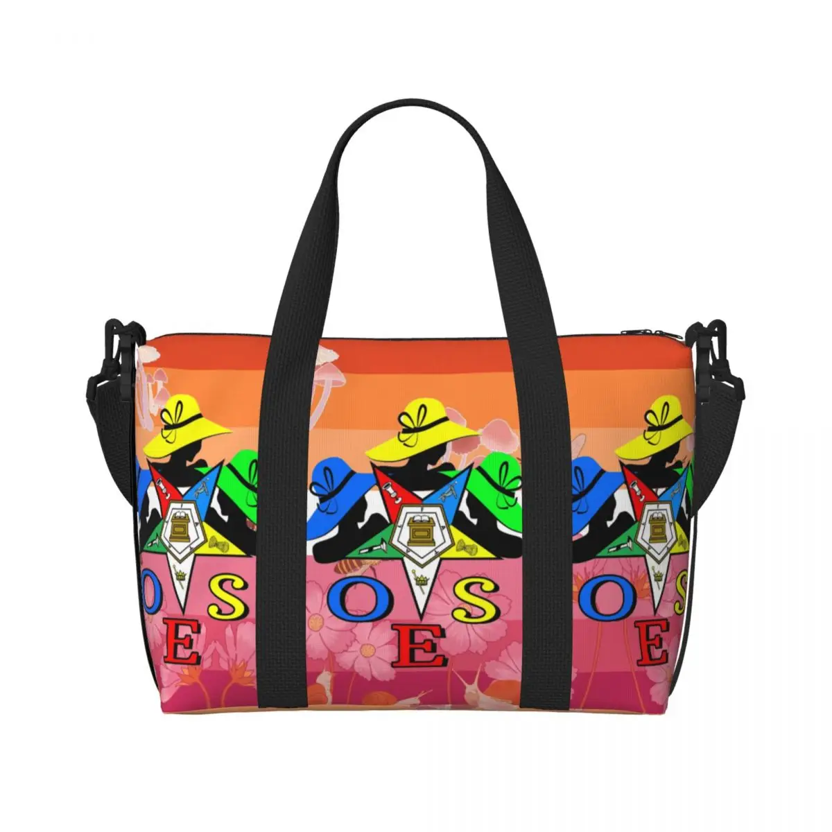 

Пользовательские Oes Lesbian Pride Flag Tote Bag Женская большая вместительная ЛГБТ GLBT Гей-Бич Тренажерный зал Дорожная сумка на плечо