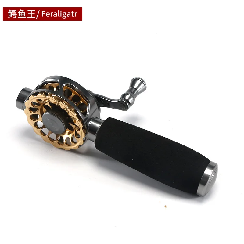 New arrived 50 CNC Carved full metal speed ratio wheel Line through the inside hollow reel Modified fishing reel set