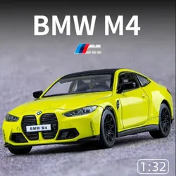 1/32 zabawkowy modelu samochodu BMW M4 ze światłem dźwiękowym odlew ze stopu odciągać Model samochodu zabawki dla chłopców prezent urodzinowy dekoracja kolekcji dla dorosłych