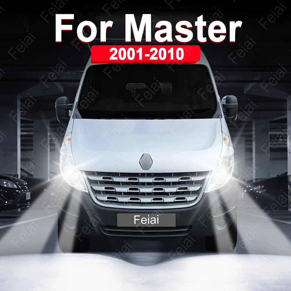 

Светодиодная лампа для фар Renault Master 2001-2010, аксессуары для тюнинга Master, автомобильная фара 2009 2008 2007 2006 2005 2004 2003 2002