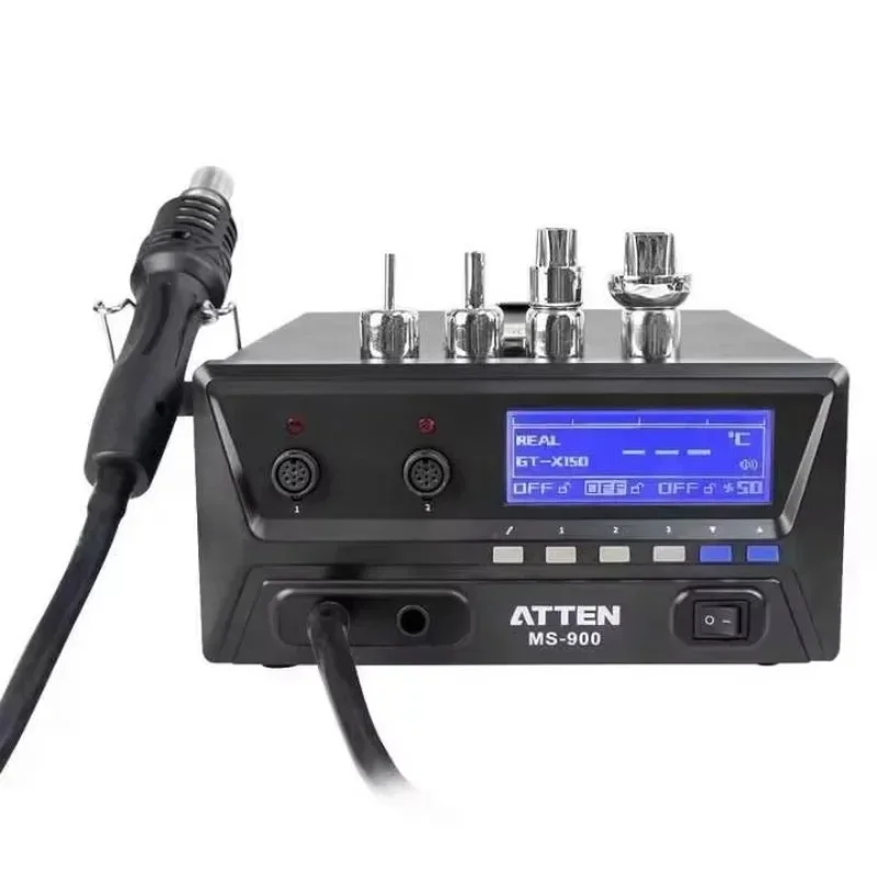 ATTEN MS-900 900W 4-in-1 Desoldering Hot Air Rework Soldering Iron Suction Tin Pick up Pen Desoldering Soldering Station