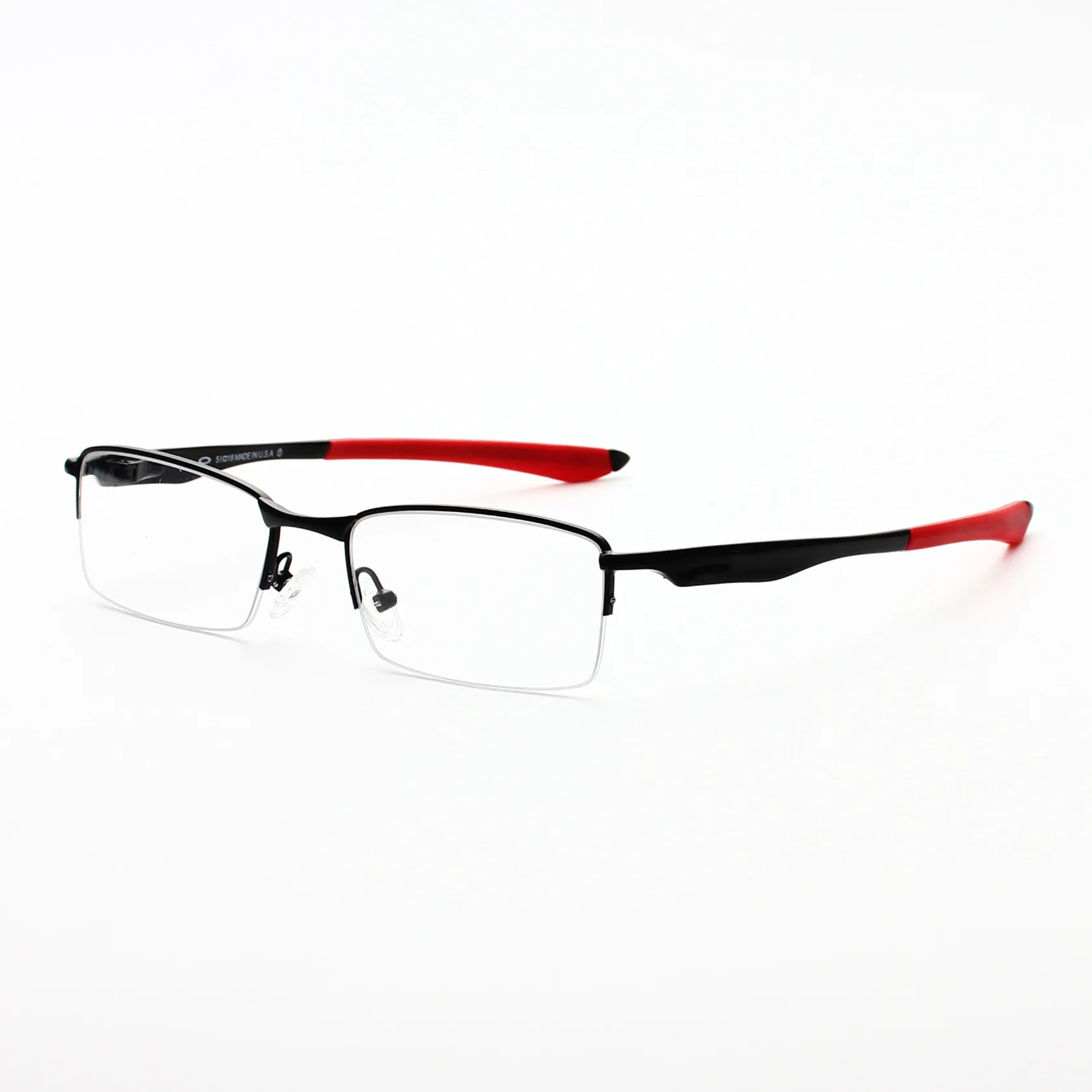 Optical frame, nearsighted glasses frame, men's and women's artistic outdoor sports square half frame glasses 5040