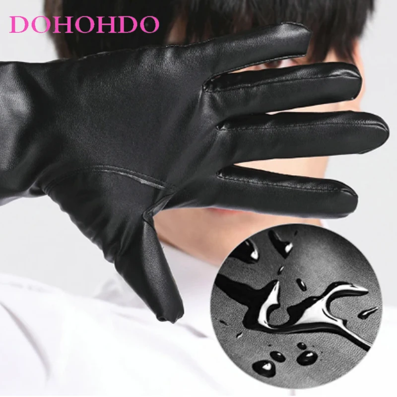قفازات التالية للرجال للخريف والشتاء الدفء من جلد الغنم قفازات نسائية سوداء موضة قفازات شتوية مخملية سميكة Guantes Paramotos #3