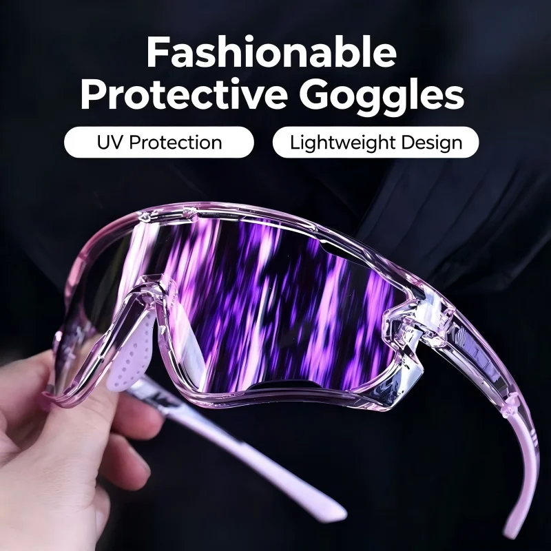 

Photochromic UV400 Cycling Sunglasses, Day & Night Windproof Sports Eyewear for Biking, Running & Fishing