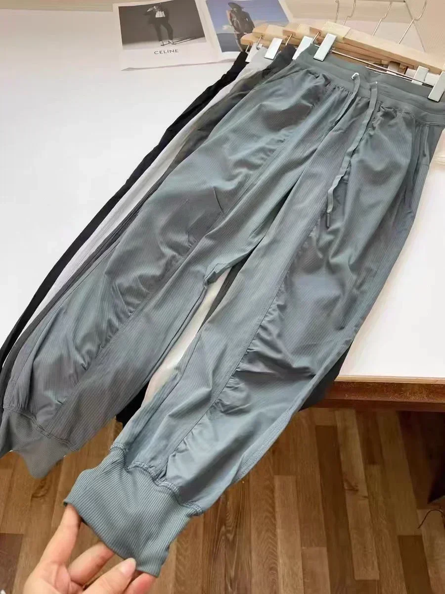 Lemon Women Dance Studio Drawstring Jogger Pants Sport Trousers Women Quick Dry Athletic Yoga Pants Gym Running Exercie Trousers