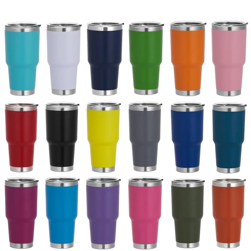 

Logo Wraped laser engrave 10/12/20/30/36/18/64oz Tumbler Cup Stainless Steel Double Walled Tumbler