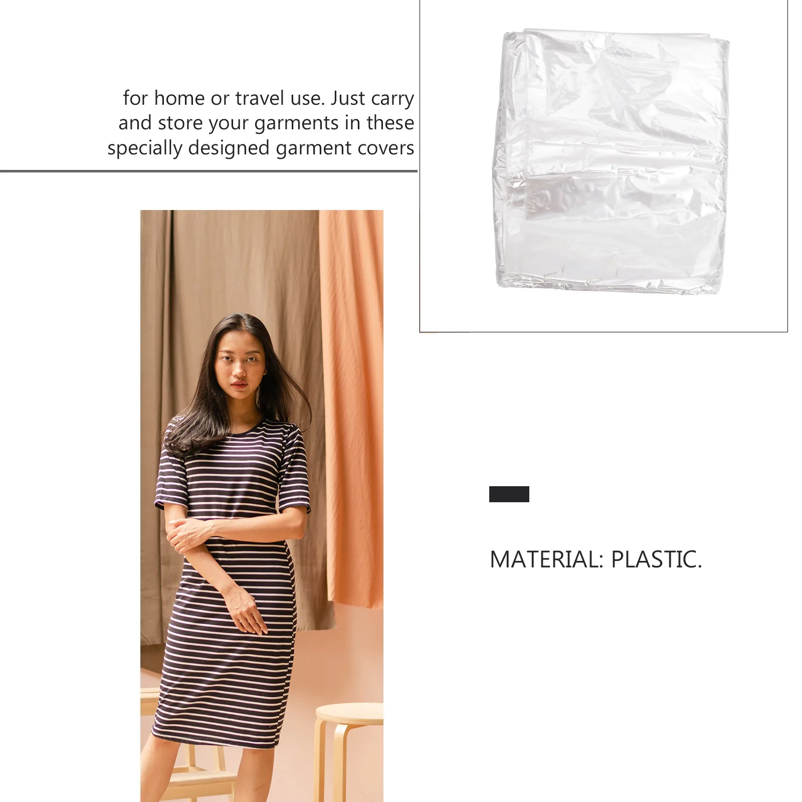 

30 Pcs Garment Cover Transparent Dustproof Clothes Storage Bag For Travel Coat Hanger Wardrobe Clothing Protector