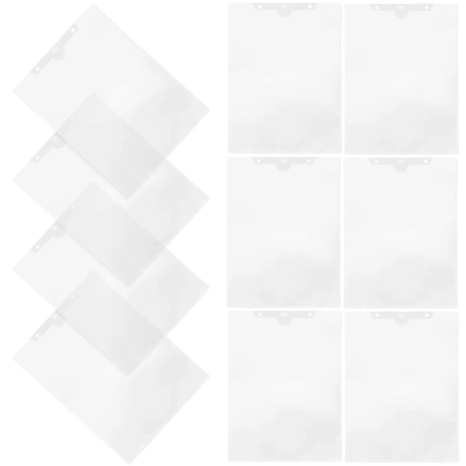 10Pcs Clear Plastic File Folder Document Holder Paper Organizer Portable Document Storage Bag for Office Study